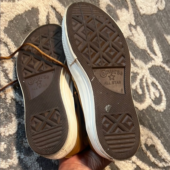 Converse Brown High-Top Sneakers Classic Style leather Cabrera women’s 10 men’s8 - Picture 8 of 8